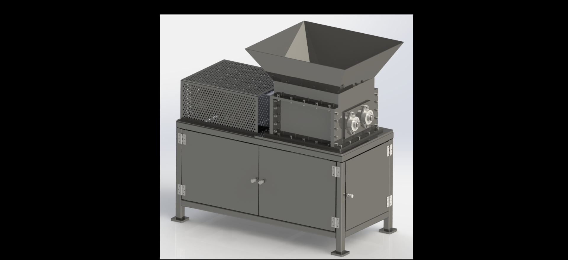 Plastic shredding machine